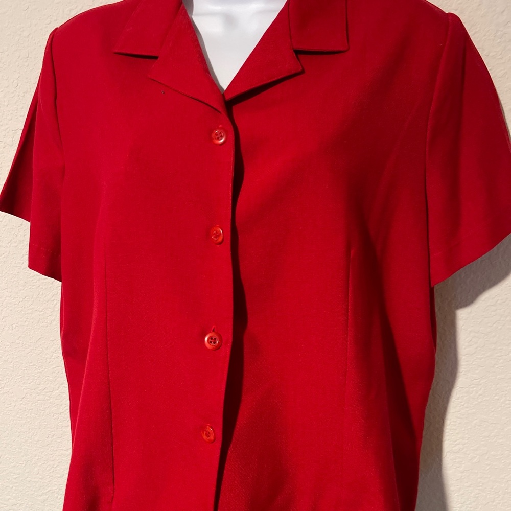 Short sleeve Shirt Blouse Briggs Padded Shoulders